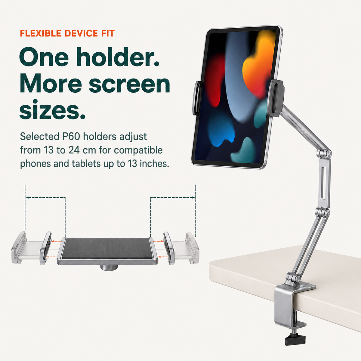 Adjustable three-section reach